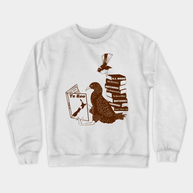 NZ birds learning Te Reo Maori Crewneck Sweatshirt by mailboxdisco